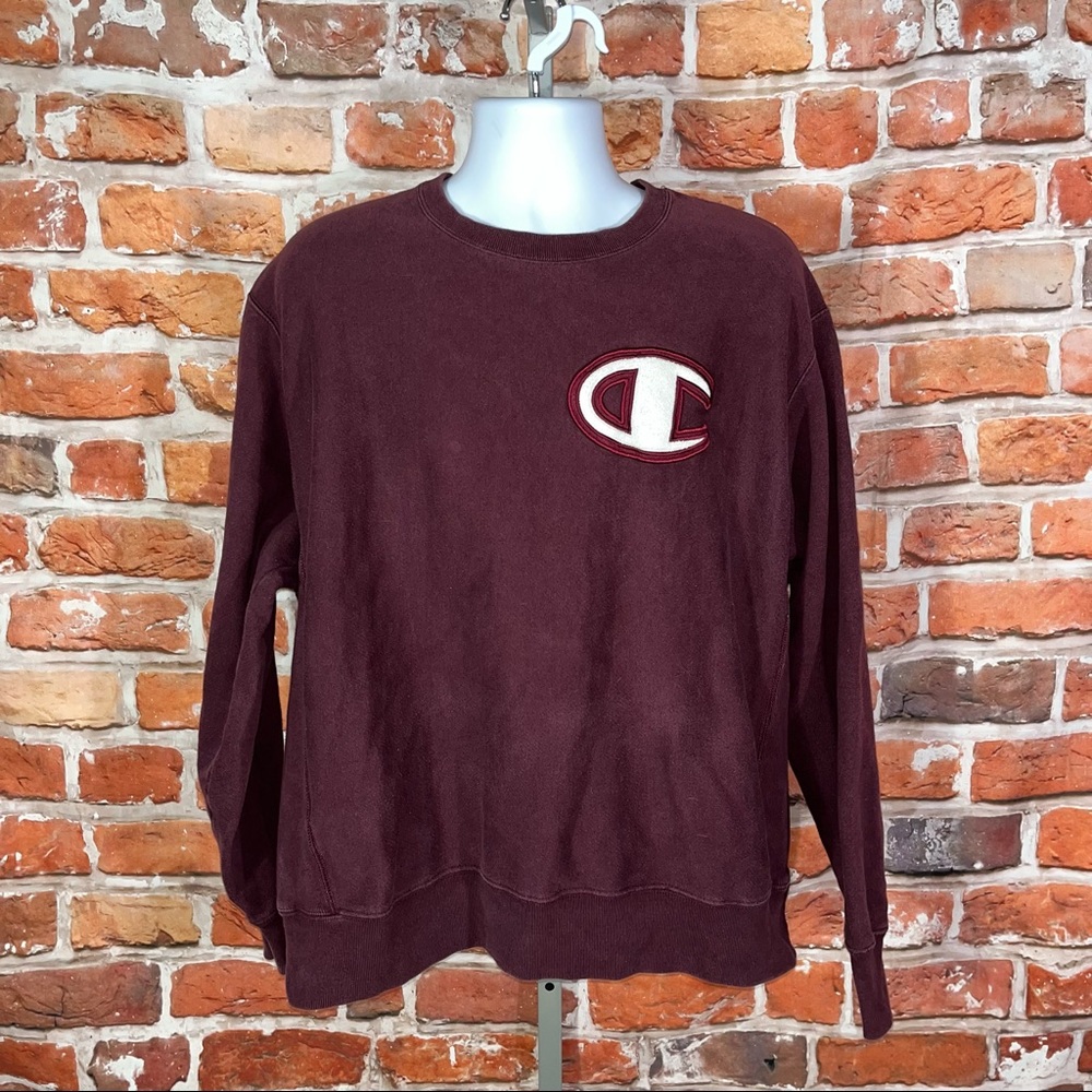 Champion reserve weave sweatshirt burgundy maroon color XL
